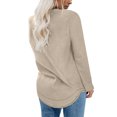 thumbnail image 4 of zanvin Hauts d'Automne pour Femmes, Mode Femme Automne Hiver Uni à Col Rond, Chandail à Manches Longues, Cadeau de Noël, 4 of 6
