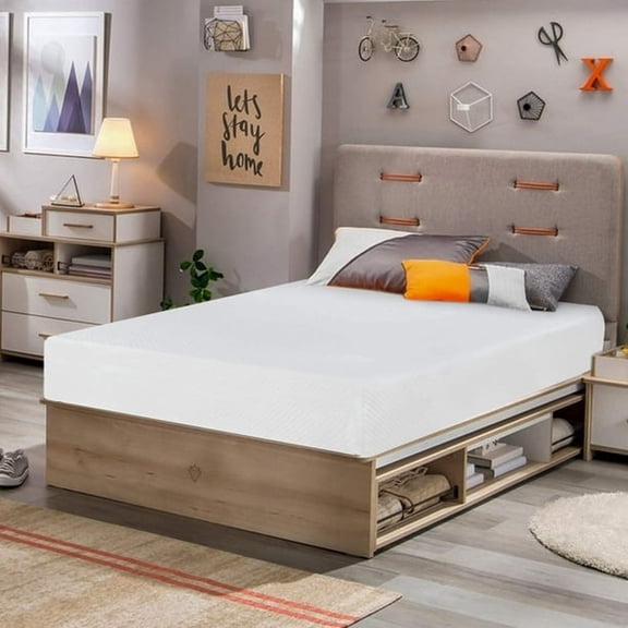 FDW Twin 8 Inch Medium-Firm Memory Foam Mattress, CertiPUR-US Certified, Pressure Relief, White