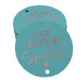 thumbnail image 1 of Inkdotpot Rose Gold Foil Paper Hang Tags Let Love Sparkle Wedding Favor Tags 50 Pieces, 1 of 6