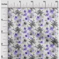 thumbnail image 2 of oneOone Silk Tabby Medium Purple Fabric Sea Life Pattern Craft Projects Decor Fabric Printed By The Yard 42 Inch Wide, 2 of 5