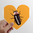 thumbnail image 1 of Cockroach Roach Blackbeetle Bugs Sick Heart Vinyl Sticker Bicycle Bottle Decal, 1 of 3