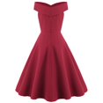 thumbnail image 2 of 2025 Femmes Vintage Vague Point Femmes Formelles Longues Robes pour Invitée de Mariage Sans Manches une-Col Épaule Vintage Formelle Invitée de Mariage Robe Queue, 2 of 7