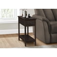 thumbnail image 3 of Monarch Specialties Accent Table, 2 Tier, End, Side Table, Narrow, Nightstand, Bedroom, Storage Drawer, Lamp, Brown Veneer, Transitional, 3 of 3