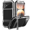thumbnail image 1 of Dteck pour iPhone 16 Plus Étui avec Protecteur d'Écran Intégré, Étui Protecteur en Métal Robuste avec Support, Étui Robuste Antichoc de Qualité Militaire pour iPhone 16 Plus, Argent, 1 of 14
