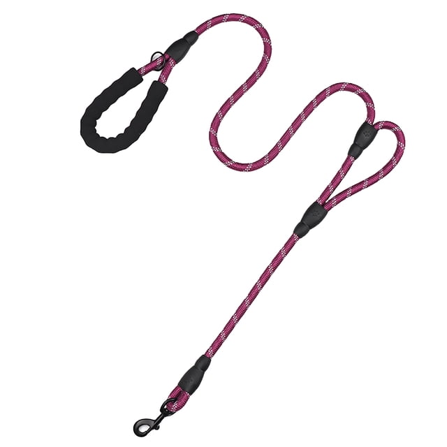 Dog Leash Reflective Nylon Double Handles Pet Walking Leash Dog Training Leash
