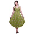 thumbnail image 1 of Bimba Robe Midi d'Été Imprimée à Fleurs pour Femmes, Col en V, Tenue de Vacances, Très Grande Taille, 1 of 1