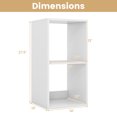 thumbnail image 3 of Gymax 2-Cube Bookshelf Modern Vertical Bookcase w/ Back Guardrail & Anti-tipping Kits, 3 of 10
