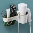 thumbnail image 1 of TIMIFIS Storage Rack Hair Dryer Rack Punch- Bathroom Wall-Mounted Hair Dryer Bracket Bathroom Hair Dryer Storage Rack Bathroom Accessories, 1 of 6