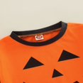 thumbnail image 4 of Bébé Garçon Garçon Fille Halloween Sweat-Shirt Citrouille Visage Imprimé Col Rond Manches Longues Pulls, 4 of 6