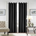 thumbnail image 1 of LUXUR Rideau Occultant Protection UV Draperies Écoénergétiques Oeillets de Fenêtre Rideaux Isolés Thermiques Luxe Noir L:42 Pouces H:84 Pouces, 1 of 1