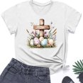 thumbnail image 4 of Weiqiqre Women's Clothing Happy Easter T Shirt Easter Bunny Shirt Cute Rabbit Graphic Tee Gift Spring Tees Tops, 4 of 4