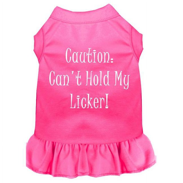 Can't Hold My Licker Screen Print Dress Bright Pink Xl (16)