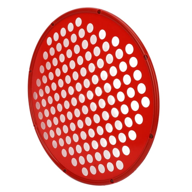 Hand Web Exerciser by Octpeak, a red silicone resistance web designed for hand therapy and rehabilitation. Features a circular design with evenly spaced holes for finger, wrist, and forearm strength training. Ideal as a grip strengthener, exercise tool, and rehabilitation aid for physical therapy and warm-up exercises.