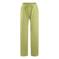 thumbnail image 4 of Timegard Cotton Linen Pants for Women Elastic Waist Drawstring Fall Travel Casual Pants with Pockets, 4 of 5