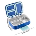 thumbnail image 3 of Nilvkv Transparent Stainless Steel Lunch Box for Office Workers and Students with Compartments for Lunch Boxes Heated Light Meal Boxes Three Compartment Lunch Box, 3 of 6