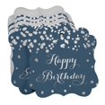 thumbnail image 3 of Inkdotpot Pack Of 100 Happy Birthday Paper Tags DIY Craft Bracket Shape Real Silver Foil Hang Tags, 3 of 6