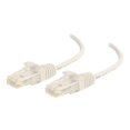 thumbnail image 1 of C2G 7 Pieds Cat6 Snagless Unshielded (UTP) Slim Ethernet Cable Cat6 - Câble de Patch Réseau - PoE - Blanc - Câble de Patch - RJ-45 (m) à RJ-45 (m) - 7 Pi - UTP - CAT 6 - Moulé, Sans Accroc - Blanc, 1 of 2
