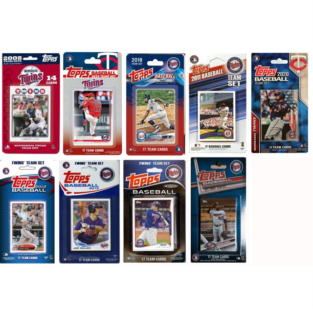 C&I Collectables MLB Minnesota Twins 9 Different Licensed Trading Card Team Sets