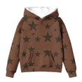 thumbnail image 3 of RXIRUCGD Sweat à Capuche Imprimé à Manches Longues pour Enfants, Col Rond, Adapté aux Garçons et Filles Âgés (Marron, Taille : 7-8 Ans), 3 of 3