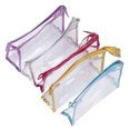 thumbnail image 1 of Clear Cosmetic Bag Waterproof Transparent PVC Makeup Toiletry Pouch with Handle Strap for Bathroom Travel 5pcs, 1 of 12