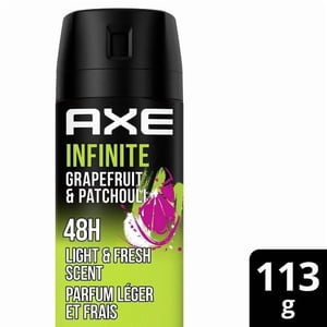 AXE Infinite Grapefruit & Spray pour le corps de Patchouli, Spray du corps 113 g