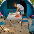 thumbnail image 2 of Costway 4-6 Person Portable Aluminum Camping Table Lightweight Roll Up Table Grey, 2 of 10
