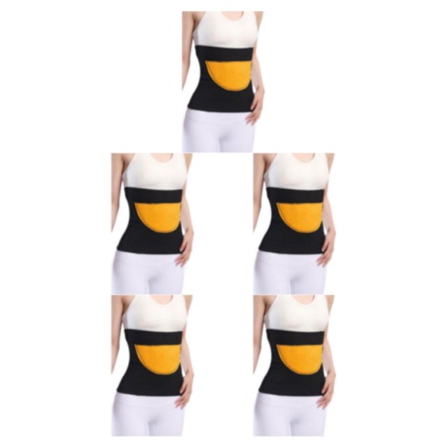 Thinsony Breathable And Moisture Absorbing Waist Back Support For Added Comfort Skin brushed black M 5Set