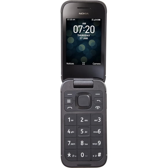 Téléphone Cellulaire Déverrouillé Original Nokia (N139DL) 2720 Flip GSM 4G/5GLTE KaiOS MicroSDHC Remis à Neuf