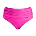 thumbnail image 4 of FYEGRE Women's High Waisted Bikini Bottom Tummy Control Ruched Bathing Suit Swim Bottom Hot Pink L, 4 of 5