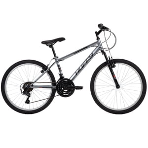 Huffy 24” Rock Creek Mountain Bike, Fits Riders 58” - 70”, Gray, Youth, Boy’s