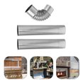 thumbnail image 3 of 3 Pcs Flue Chimney Extension Tube Silver for Home Heating 23.97X5.50X2.16in, 3 of 9