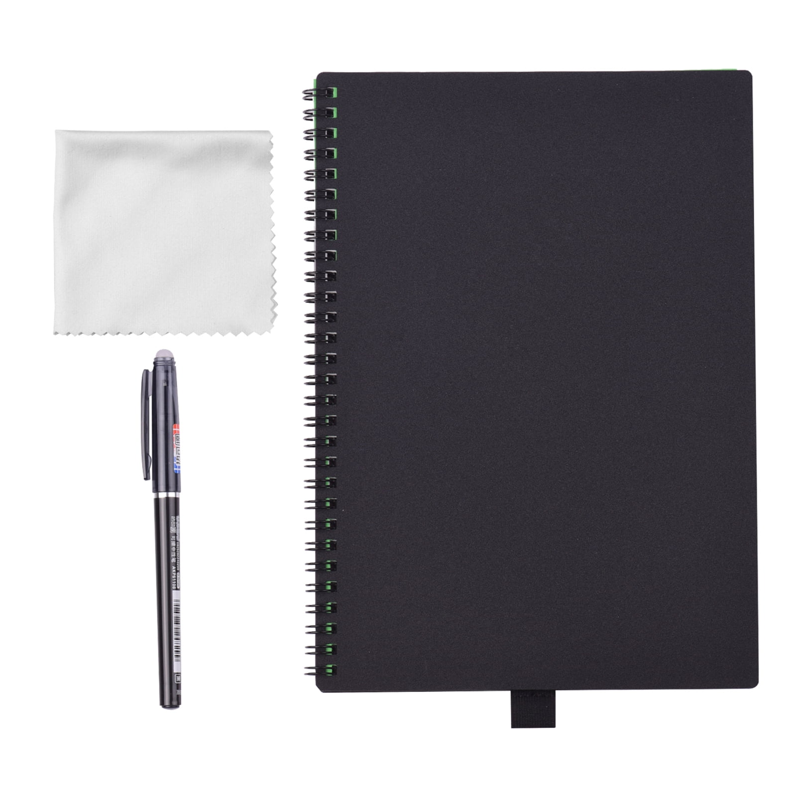 Aibecy Erasable Reusable Smart Notebook Hardcover Writing Notebook Diary Wet-Erase B5 Size 30 Pages with Erasable Pen Cloth for Office, School, Students, Travelers