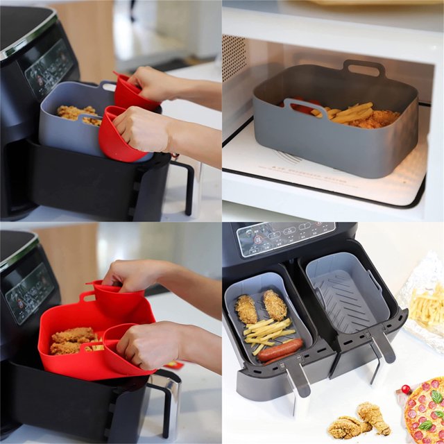 Iumwxz Gadgets de Cuisine Casserole de Friteuse Doublures Rondes Réutilisables pour Panier de Friteuse Accessoires - Remplacement des Doublures en Papier Parchemin Ensemble d'Ustensiles de Cuisine Gel de Silice Gris Aubaines pour la Vie en Plein Air
