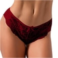 thumbnail image 2 of Culottes pour Femmes Aguichant Mignonnes à Nœud, Design Crochet, Dentelle Intégrale, Taille Basse, 2 of 9