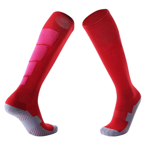 BYHONG Socks for Women Men Tall Socks Comfortable Soft Sports Socks Breathable Odorless Casual Comfortable Sports Long Socks Running Socks Womens Red One Size