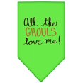 thumbnail image 1 of All The Ghouls Bandana Imprimé Écran Vert Lime Grand, 1 of 1