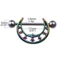 thumbnail image 3 of Nipple Ring Half Circle 3PCS Moon Nipple Piercing Ring Body Piercing Jewelry, 3 of 10