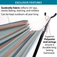 thumbnail image 5 of Vivere Brazilian Style Sunbrella Double Hammock with Steel Stand, Gateway Mist, 5 of 5