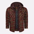 thumbnail image 1 of LOVZFMLL Jackets for Men's Winter Checkered With Button Pockets And Long Sleeved Hooded Casual Jacket, 1 of 5