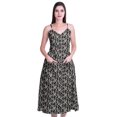 thumbnail image 1 of Moomaya Printed Cotton Casual Spaghetti Strap Dress Flared Maxi Summer Dresses For Women, 1 of 6