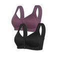 thumbnail image 1 of 2PC Women‘s Front  Side Buckle Lace Edge Without Steel Ring Movement Seamless Gathering Adjustment Yoga Sleep Large Bra, 1 of 3