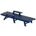 thumbnail image 4 of Costaelm Bayport Outdoor 3PC HDPE Plastic Reclining Chaise Lounge/Table Set with Side Table, Navy Blue, 4 of 6