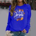 thumbnail image 1 of Babysbule Liquidation Hauts à Lettres pour Femmes Dames Automne Imprimé Ample Manches Longues Col Rond Chandail à Enfiler Haut T-Shirt Haut, 1 of 5