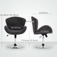 thumbnail image 3 of HOMCOM Office Chair, Swivel Desk Chair with Wide Seat, Butterfly Back, 3 of 10