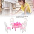 thumbnail image 4 of Table à Manger de Maison de Poupée Chaises 1:16 Plastique Haute Simulation Table Miniature Chaises pour Décoration DIY, 4 of 8
