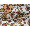 thumbnail image 4 of oneOone Velvet Light Brown Fabric Florals Sewing Material Print Fabric By The Yard 58 Inch Wide, 4 of 4