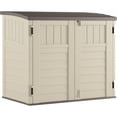 thumbnail image 1 of Suncast 34 Cu. ft. Resin Horizontal Storage Shed – Vanilla with Stoney Roof, Durable Multi-Wall Construction, 12 sq. ft. Outdoor Garden and Patio Organizer, 1 of 6