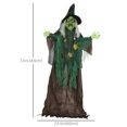 thumbnail image 3 of HOMCOM Sorcière de Décoration d'Halloween de 72 Pouces avec Cœur Magique, Activée par le Son, 3 of 10