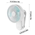 thumbnail image 2 of White Magnetic Clip Fan Usb Rechargeable 3 Wind Levels 90 Degree Rotation Quiet Desktop Portable For Home Bedroom, 2 of 9