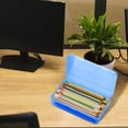 thumbnail image 4 of Dvruxg Plastic Cosmetics Case, Large Capacity Box, Hard Crayon Box Storage with Snap-Tight Lid for Office Supplies(Blue), 4 of 5